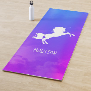 Personalized Purple sky Rainbow Unicorn Yoga Mat