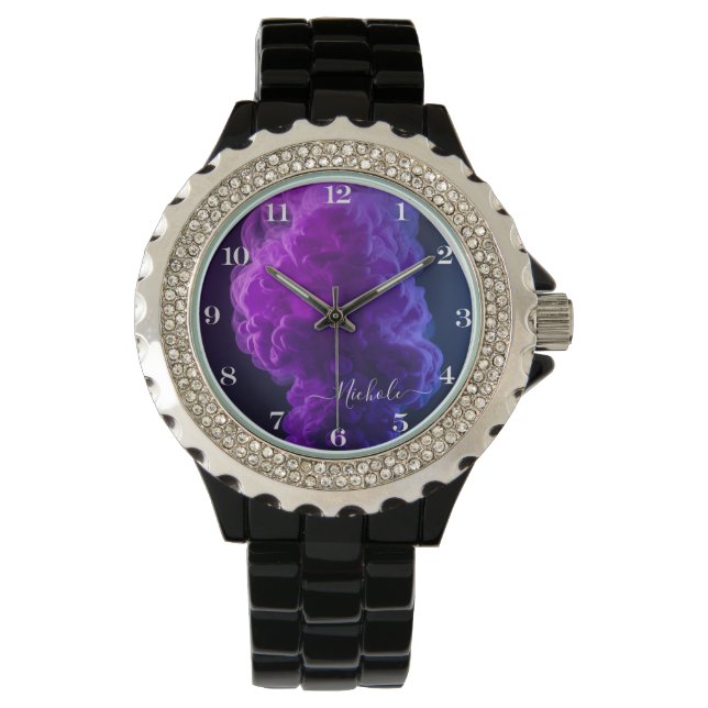 Personalized Purple Smoke  Watch (Front)