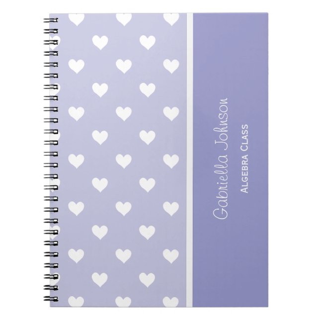 Personalized: Purple Sweetheart Notebook (Front)