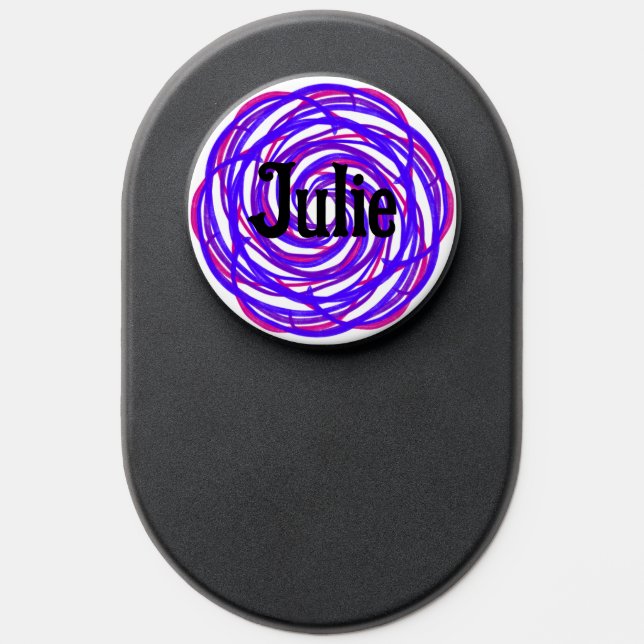 Personalized Purple Swirl Phone Grip (Popsocket)