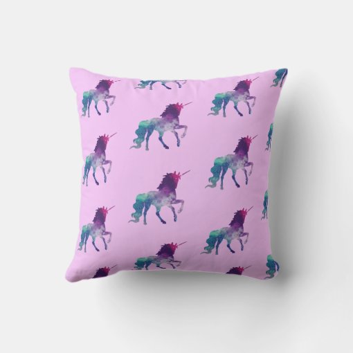 Personalized Purple Unicorn Pillow for Little Girl | Zazzle