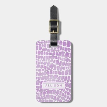 Personalized Purple Watercolor Crocodile Skin