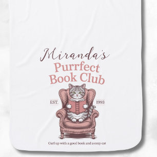 Personalized Purrfect Book Club Baby Blanket