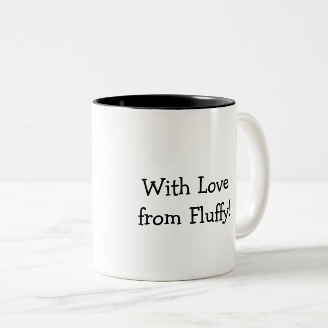 Personalized Purrfect Cat Dad Two-Tone Coffee Mug (Front Right)