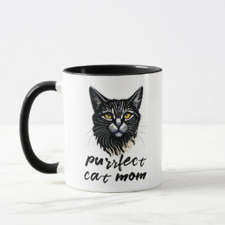 Personalized Purrfect Cat Mom Mug