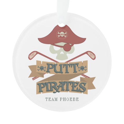 Personalized Putt Pirates Golfing Outdoor Sports Ornament