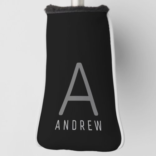 Personalized Putter Cover Modern Monogrammed Gift