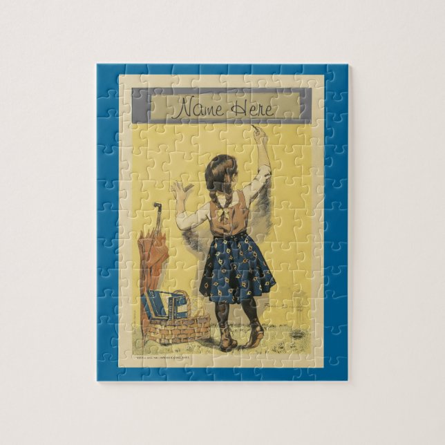 Personalized Puzzle - Girl Writing on Wall (Vertical)