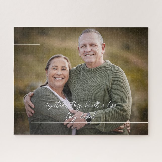 Personalized Puzzle with Your Text & Accent Lines (Horizontal)