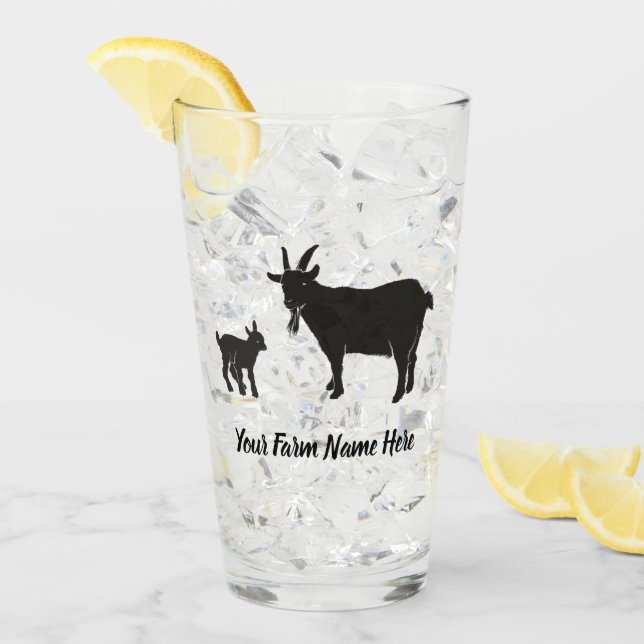 Personalized Pygmy Goat Farm Glass (Front Ice)