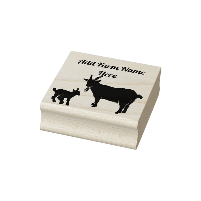 Personalized Pygmy Goat with Kid Farm Stamp (Stamp)