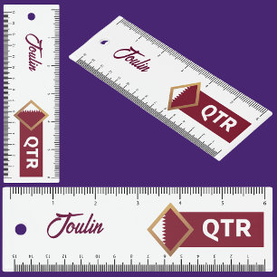 Personalized Qatar Flag Ruler