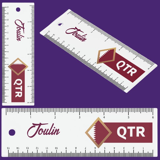 Personalized Qatar Flag                 Ruler (Creator Uploaded)