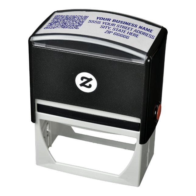 Personalized QR Code Address Name Business Stamp (Product)