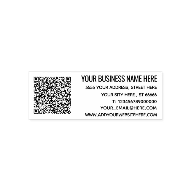Personalized QR Code Address Self-inking Stamp (Design)