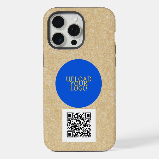 Personalized QR code and a logo iPhone Case (Back)