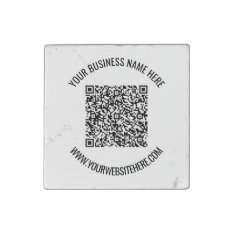 Personalized Qr Code And Custom Text Stone Magnet at Zazzle