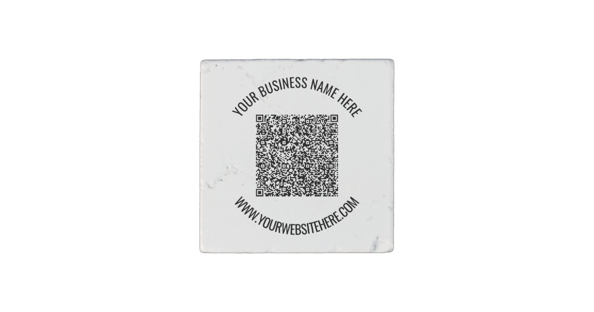 Customizable Magnets Qr Code Personalized QR Code and Custom Text Stone Magnet | Zazzle