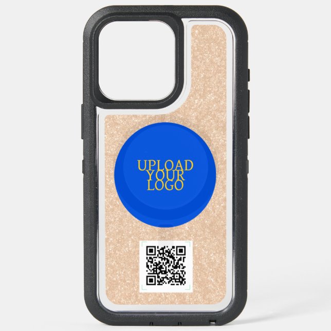 Personalized QR code and Logo iPhone 15 Pro Max Case (Back)
