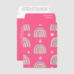 Personalized QR code Business Rainbow Pattern Envelope Mailers