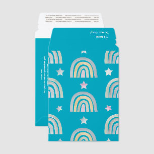 Personalized QR code Business Rainbow Pattern Envelope Mailers