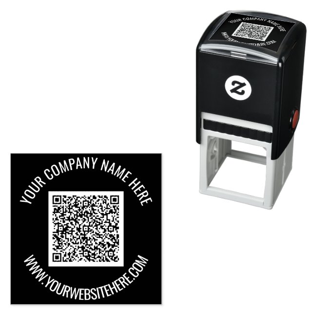 Personalized QR Code Custom Text and Colors Stamp (In Situ)