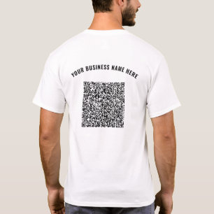 Personalized QR Code Custom Text Business T-Shirt