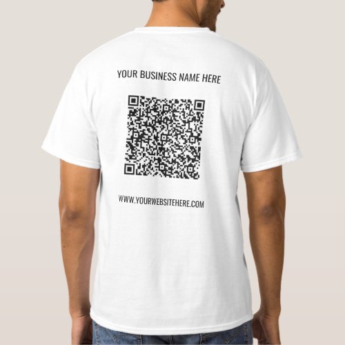 Personalized QR Code Custom Text Business T_Shirt