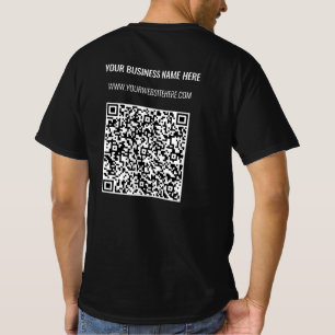 Personalized QR Code Custom Text Business T-Shirt