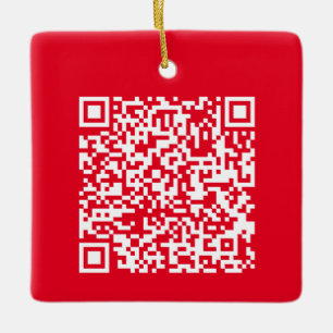 Personalized QR Code Custom URL Ceramic Ornament