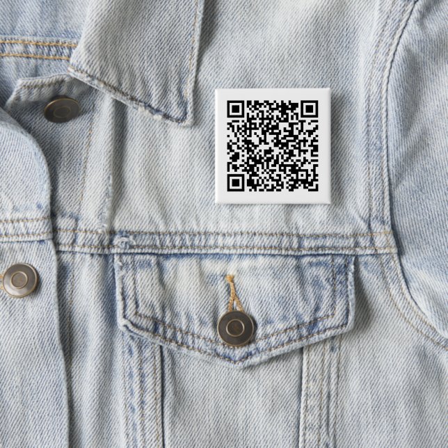 Personalized QR Code Custom URL Square Button (In Situ)