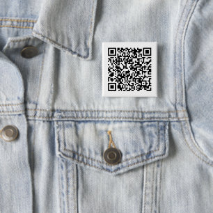 Personalized QR Code Custom URL Square Button