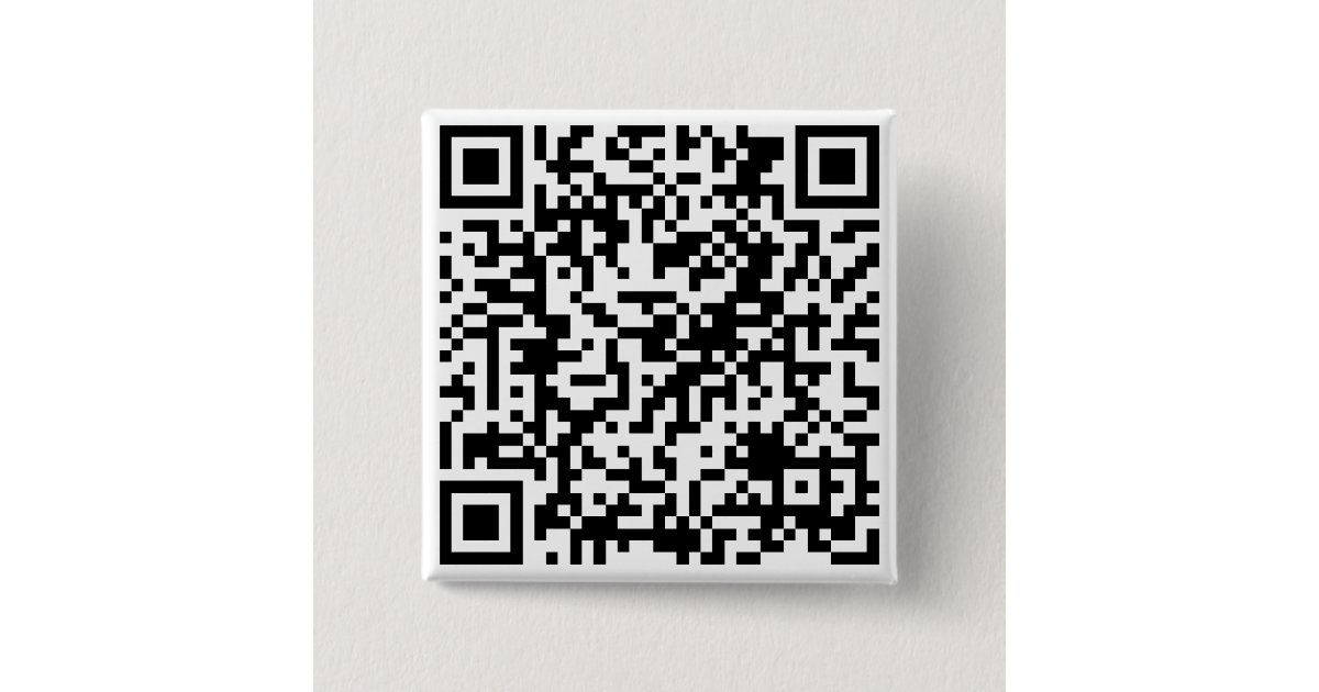 Personalized QR Code Custom URL Square Button | Zazzle
