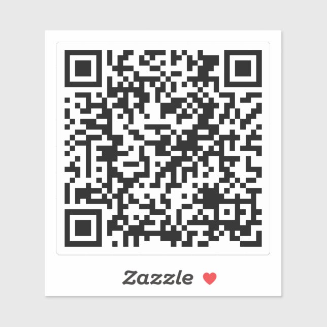 Personalized QR Code Custom URL Square Sticker (Sheet)