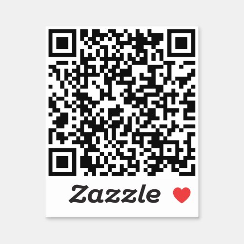 Personalized QR Code Custom URL Square Sticker