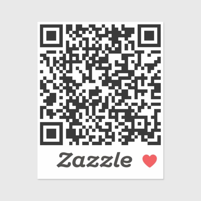Personalized QR Code Custom URL Square Sticker (Sheet)