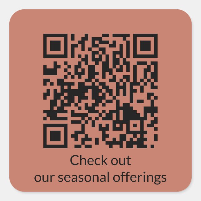 Personalized QR Code Generate URL Square Sticker (Front)