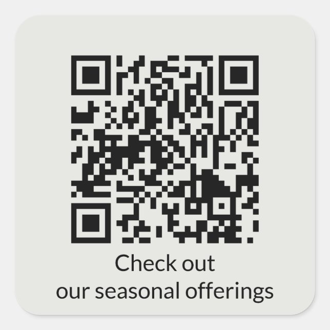 Personalized QR Code Generate URL Square Sticker (Front)