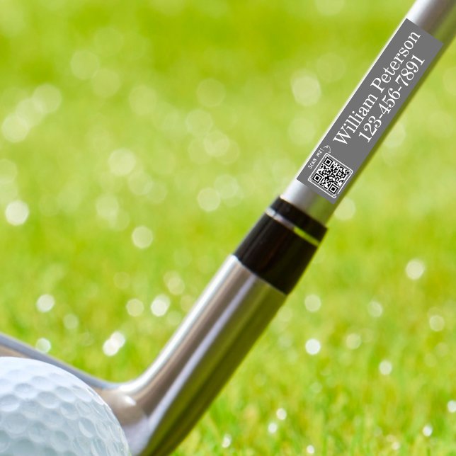 Personalized QR code Golf Club, equipment Labels  (Creator Uploaded)