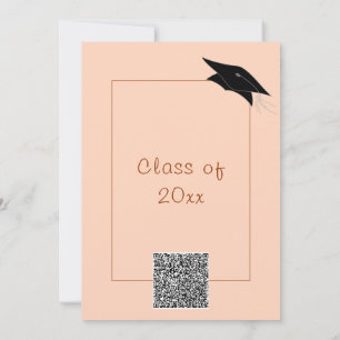 Personalized QR Code Graduation Party Invitation