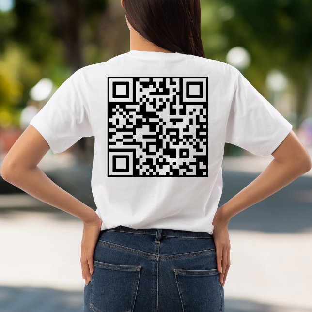 Personalized QR Code Logo Photo Text Add Any Link T-Shirt (Creator Uploaded)
