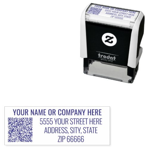 Personalized QR Code Name Address Business Stamp