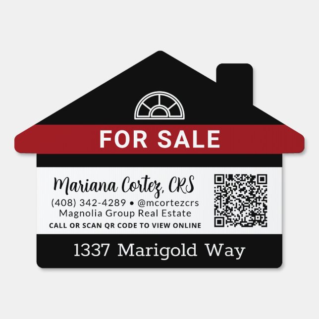 Personalized QR Code Outdoor Real Estate Sign (Front)
