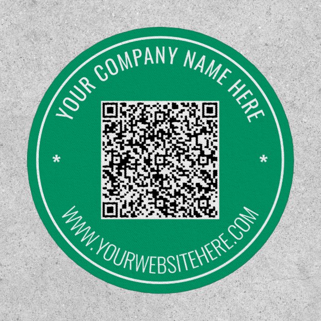 Personalized QR Code Patch Custom Text and Colors (Front)