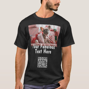 Personalized Qr Code, Photo and Text T-Shirt
