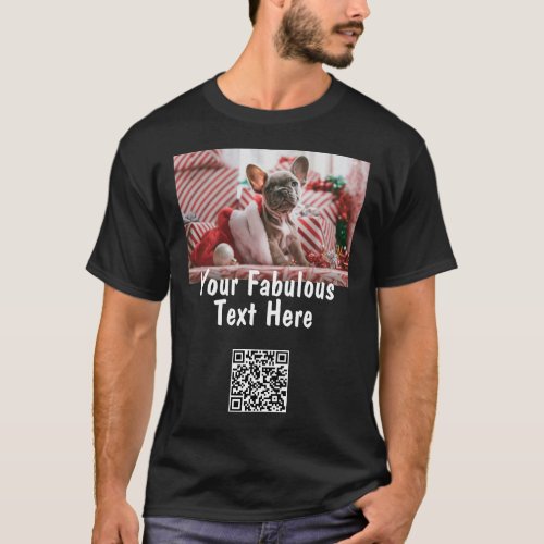 Personalized Qr Code Photo and Text T_Shirt