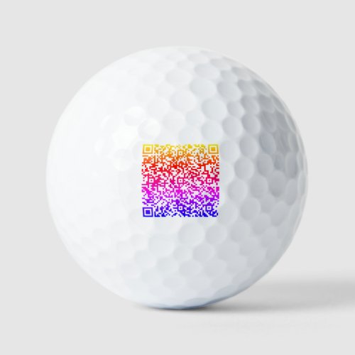 Personalized QR Code Scan Info Stamp Golf Balls