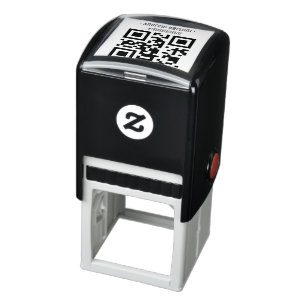 Personalized QR Code Self-Inking Rubber Stamp