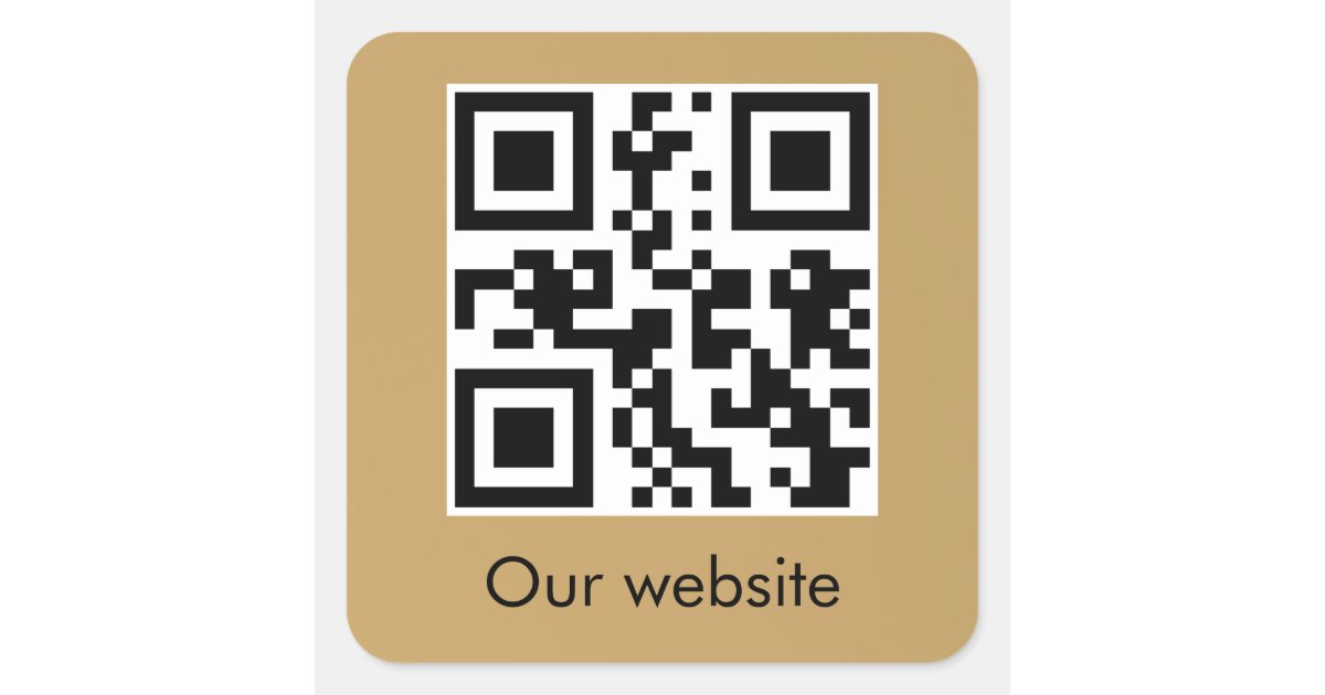 Qr Code Square Sticker Designs Personalized QR code Square Sticker | Zazzle