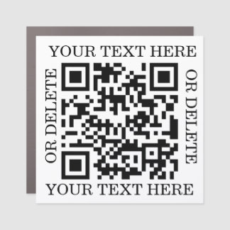Personalized QR Code To Scan Car Magnet